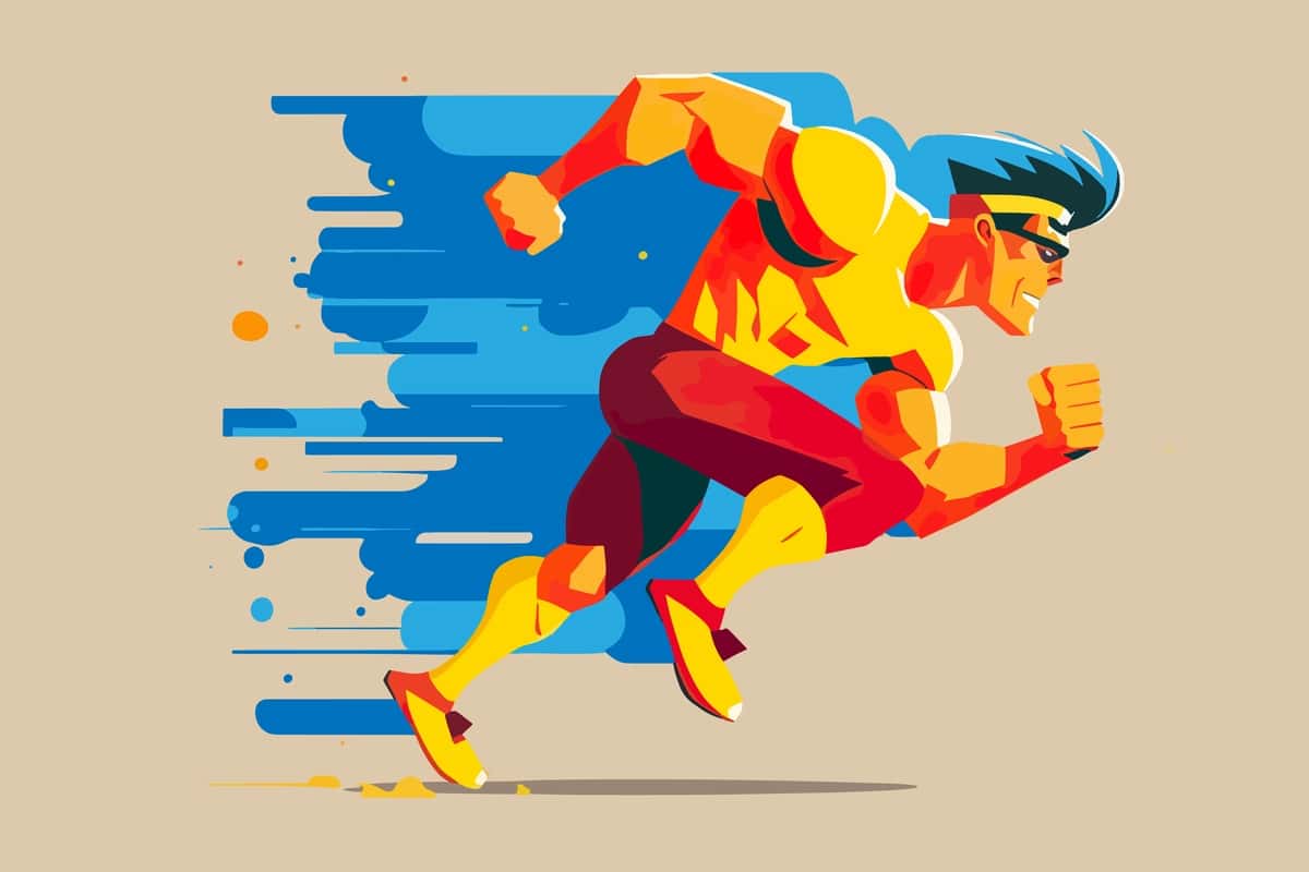 Mushakli kuchli odam tez yugurmoqda | Strong muscular man running fast 1