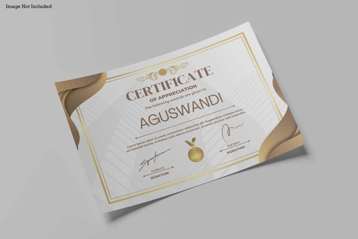 Sertifikat maketi | Certificate mockup 1