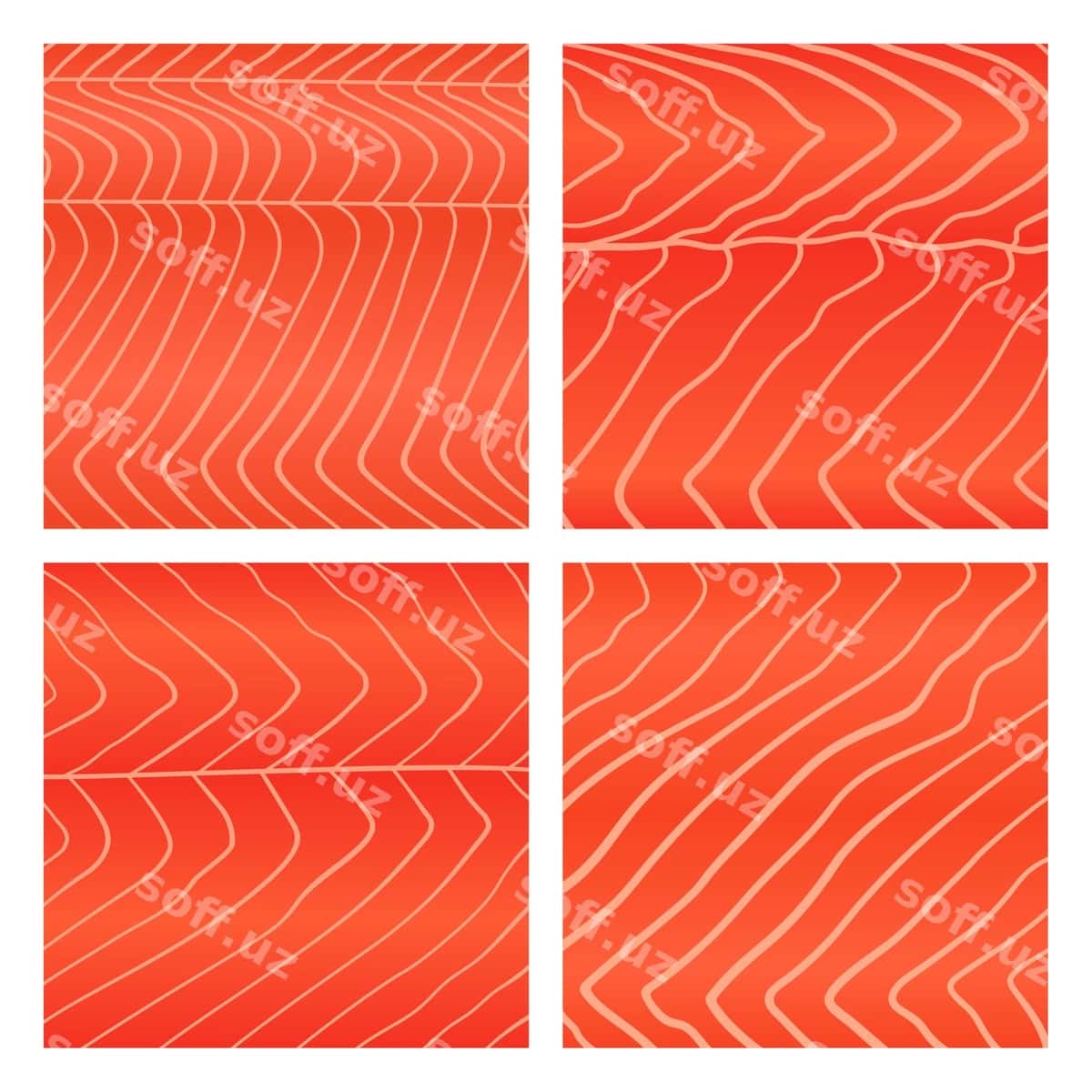 Qizil ikra alabalık go'shti to'qimalarining fonlari | Salmon trout meat textures backgrounds 1