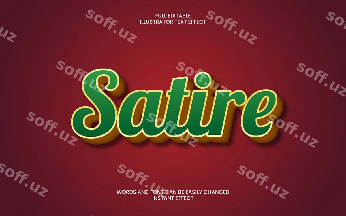 Satiriya matn effekti | Satire text effect 1