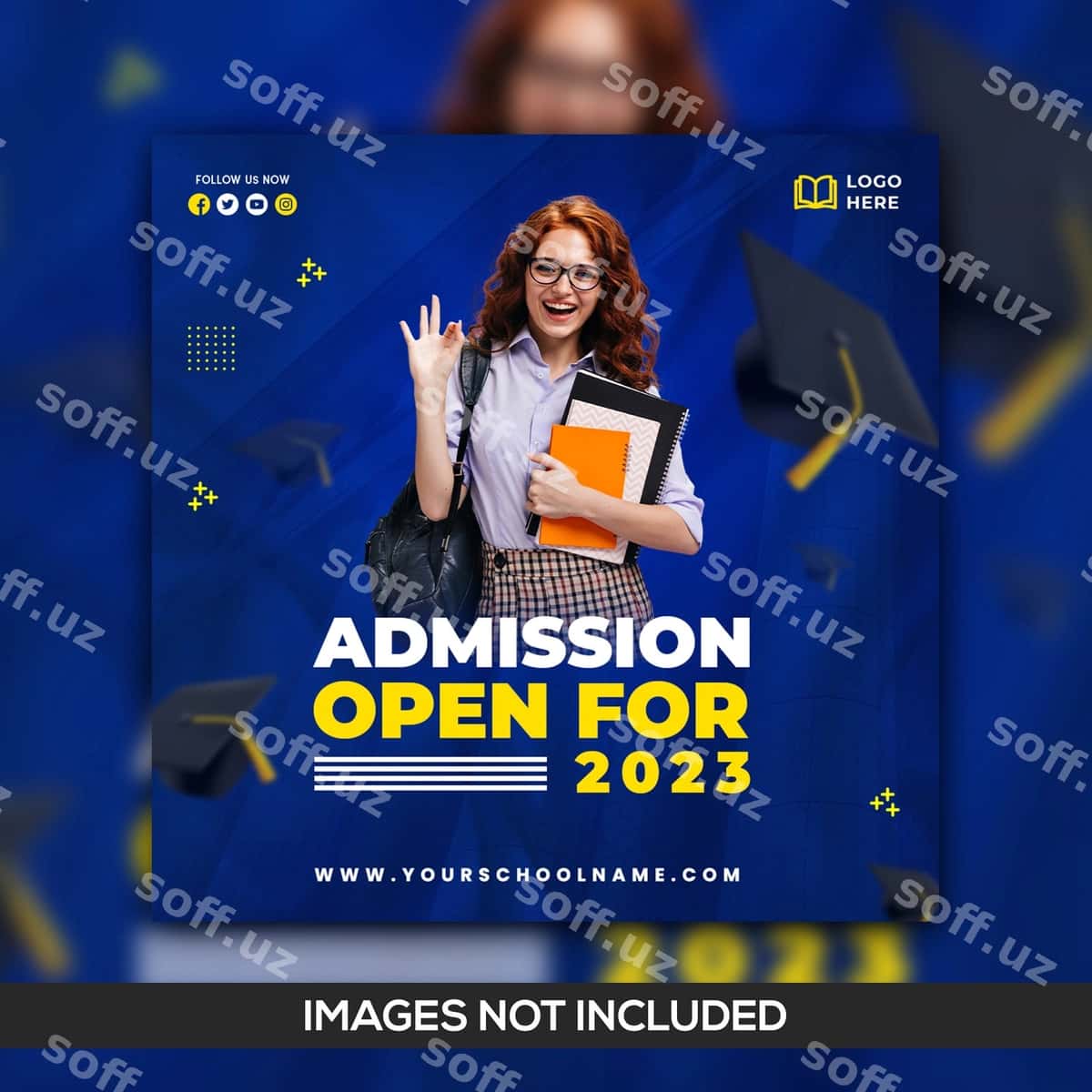 Maktabga qabul qilish bo'yicha ijtimoiy tarmoqlardagi post | School admission social media post 1