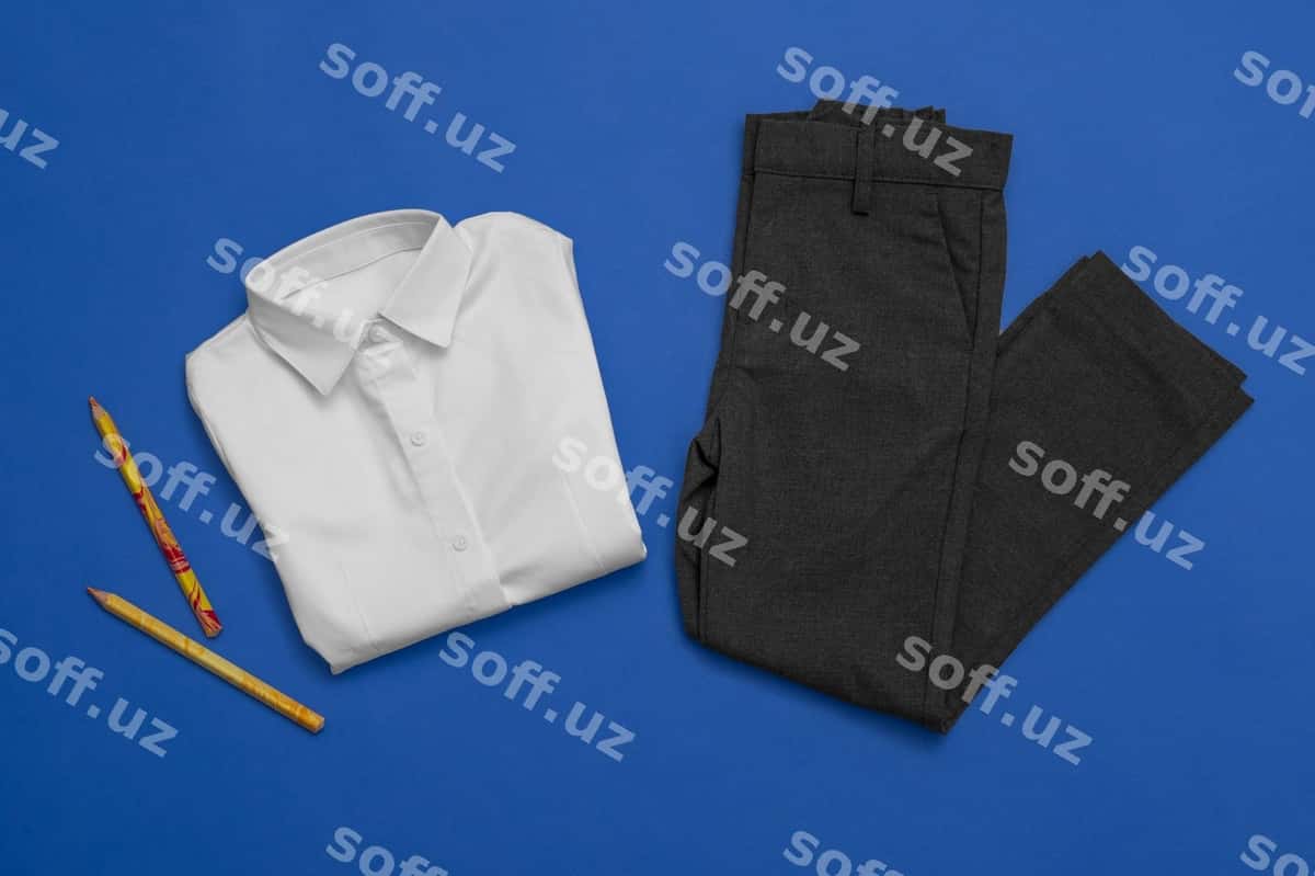Maktab kiyimi bolalar namuna dizayni | School uniform children mock up design 1