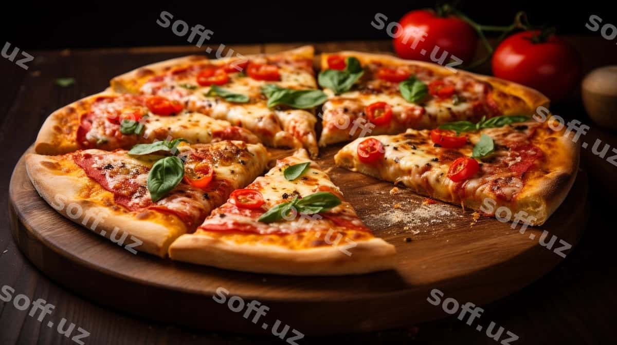 Ajoyib italyan klassik pizza bo'lagi | Scrumptious italian classic pizza slice 1
