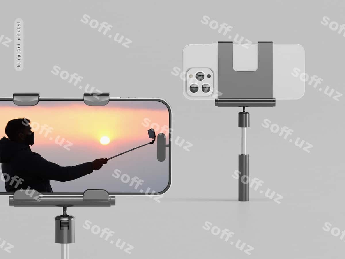 Selfi tayoqchasining maketi | Selfie stick mockup 1