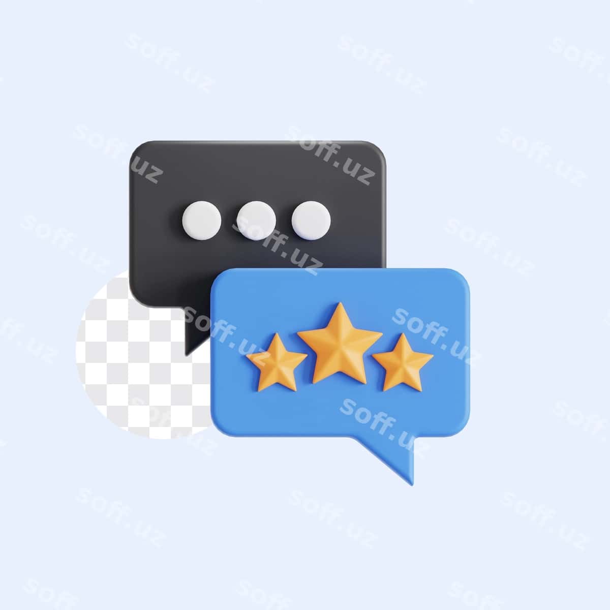 Xizmat reytinglarining qadr qilishi 3D ikonka | Service ratings appreciation 3d icon 1