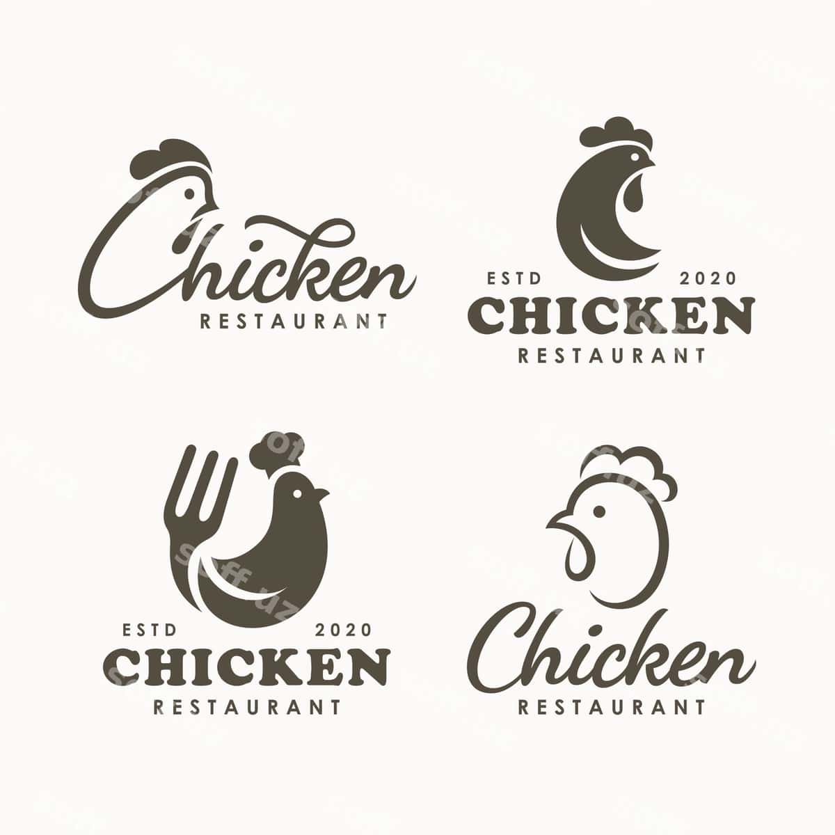 Tovuq logotipini o'rnating | Set chicken logo 1