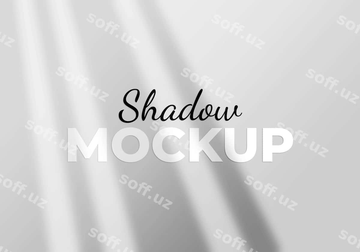 Soya qoplamasi maketi | Shadow overlay mockup 1