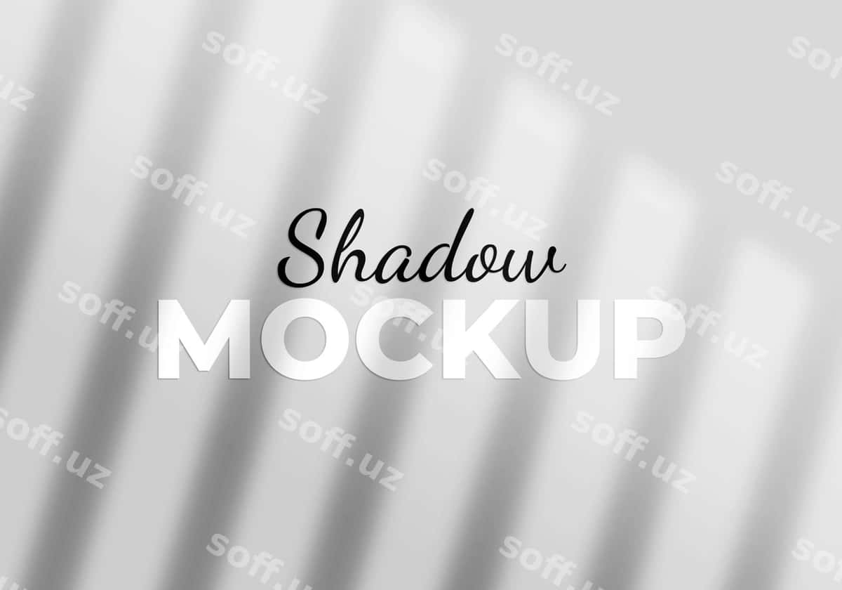 Soya qoplamasi maketi | Shadow overlay mockup 1