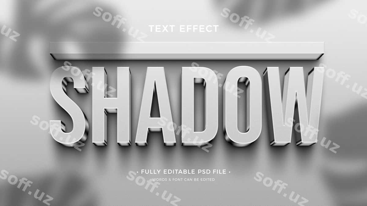 Soya matn effekti | Shadow text effect 1