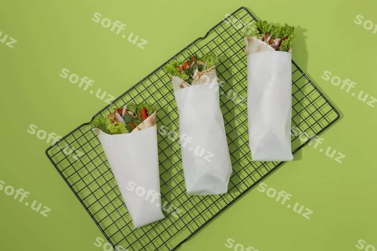 Shaurma qadoqlash namuna dizayni | Shawarma packaging mockup design 1