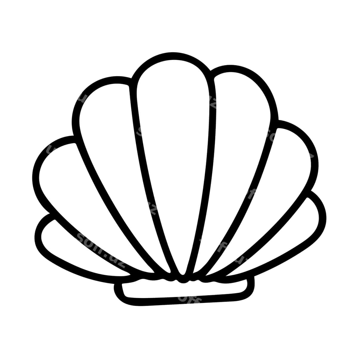 Qisqichbaqasimon belgi tatuirovka elementini ajratish | Shell icon tattoo element deraction 1