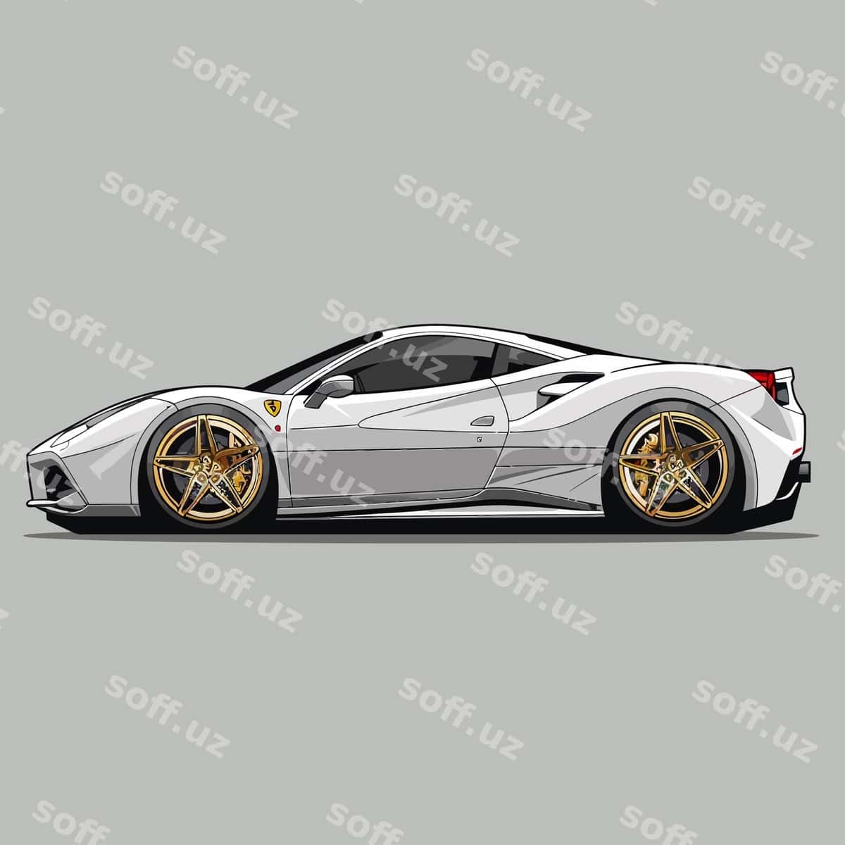 Yon ko'rinish zamonaviy mashina | Side view modern car 1