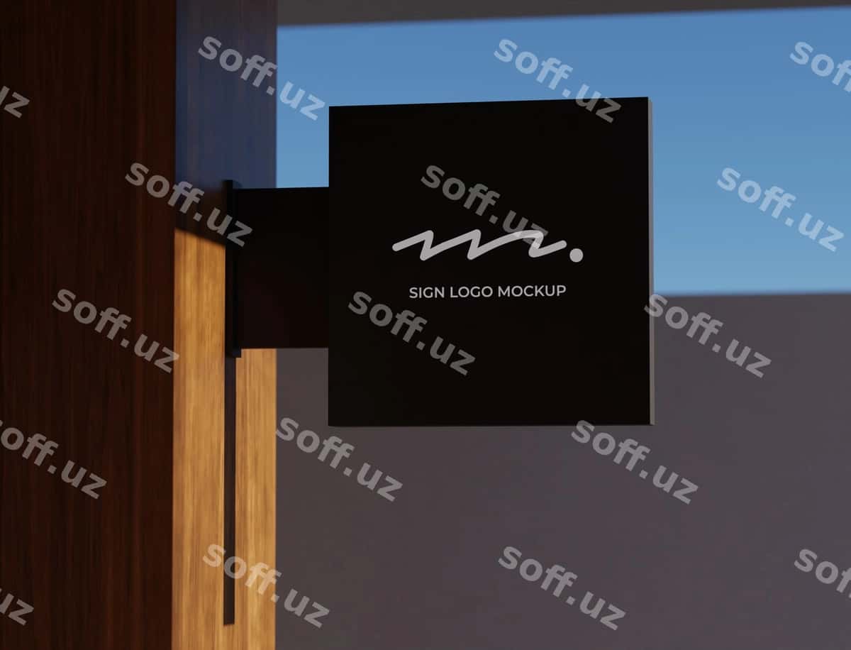 Belgi logo namunasi | Sign logo mockup 1