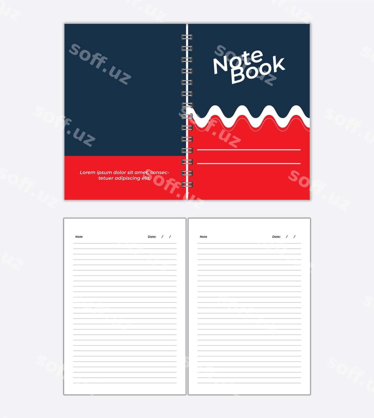 Oddiy chiziqlar bilan daftarlar | Simple notebook notebooks with lines 1