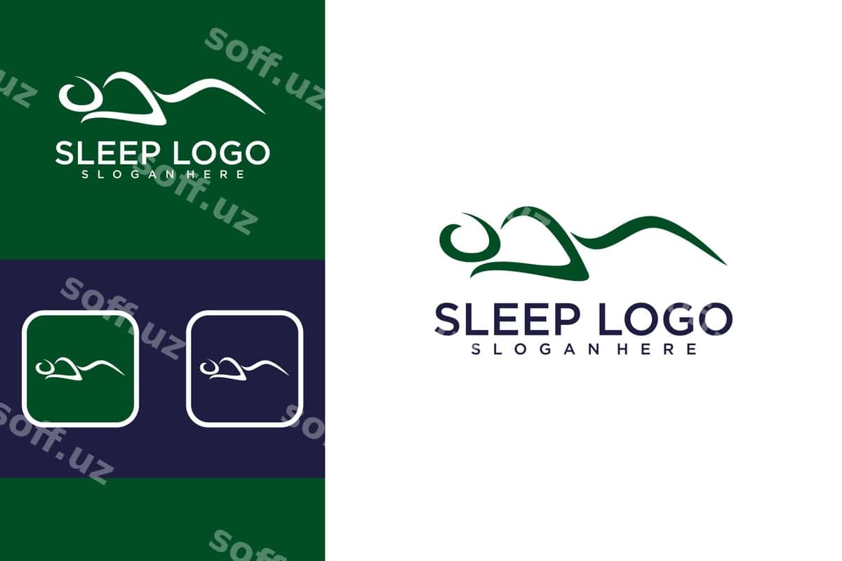 Uxlayotgan shaxs logo dizayni | Sleeping person logo design 1