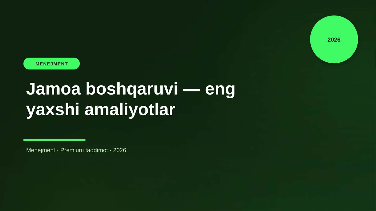 Jamoa boshqaruvi — eng yaxshi amaliyotlar 1