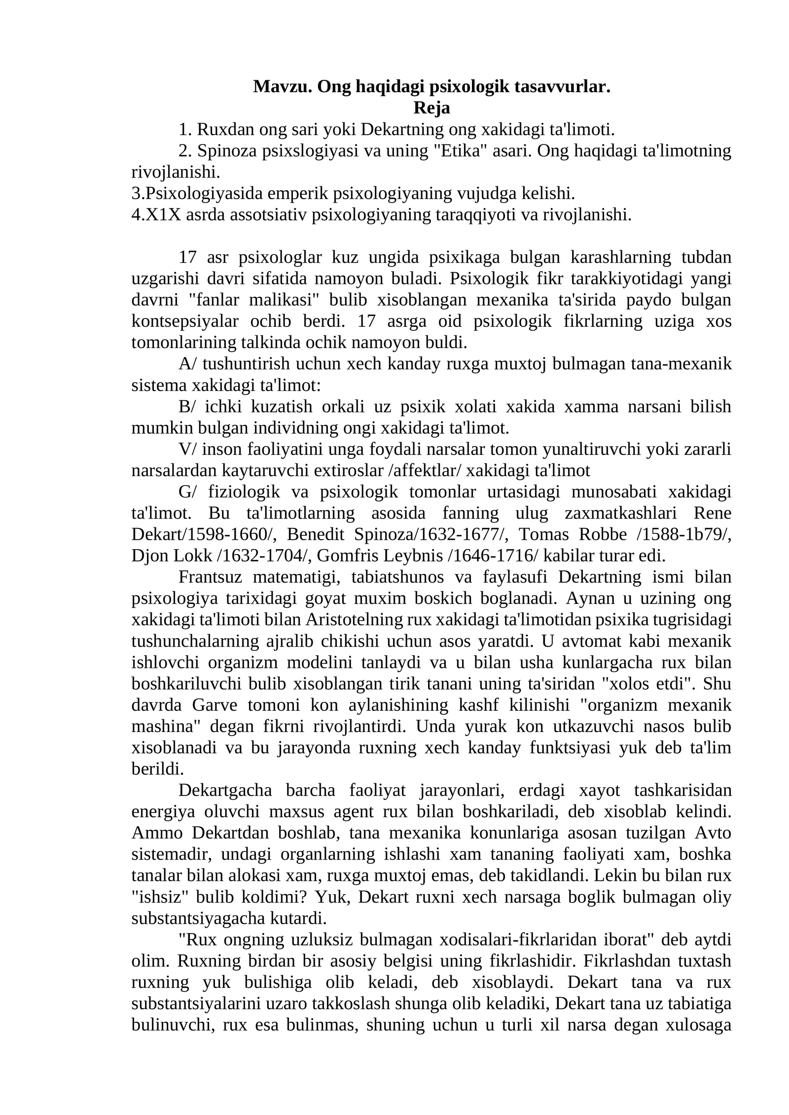 Ong haqidagi psixologik tasavvurlar 1