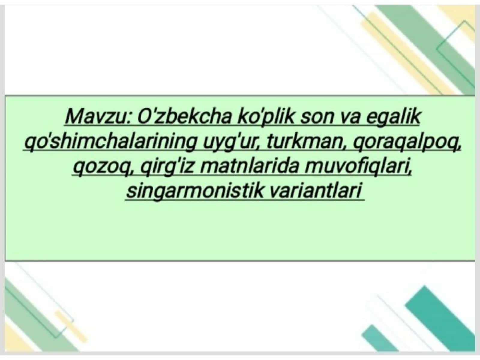 Turkiy tillarda son kategoriyasi 1