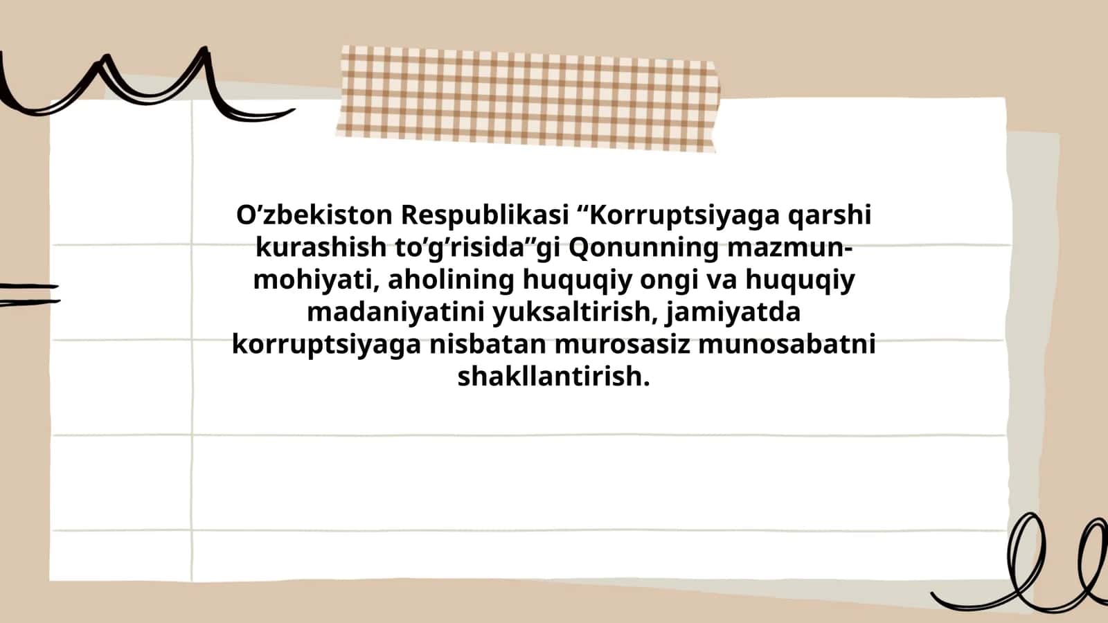 Korruptsiyaga qarshi kurashish to’g’risida Qonun 1