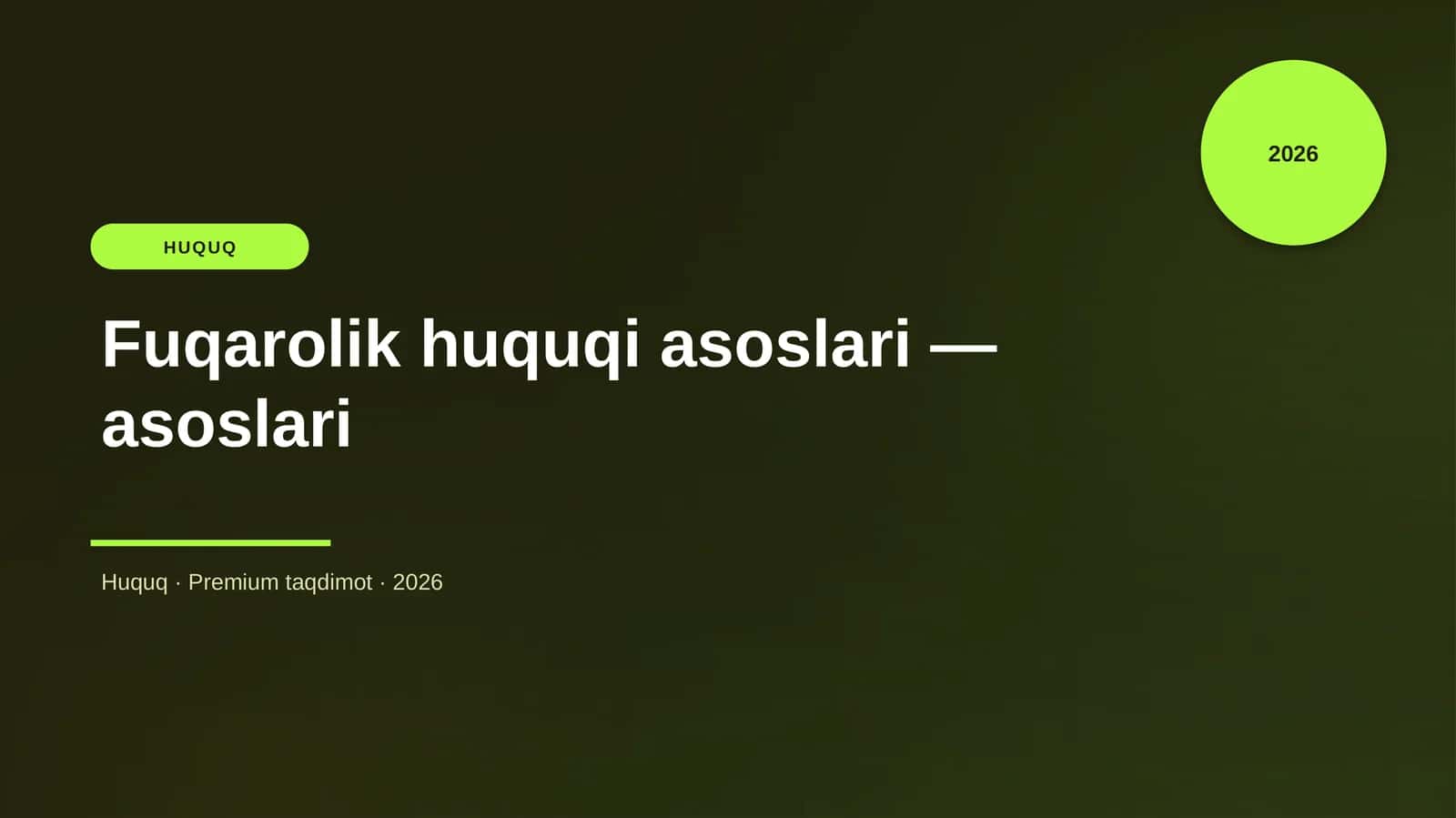 Fuqarolik huquqi asoslari — asoslari 1