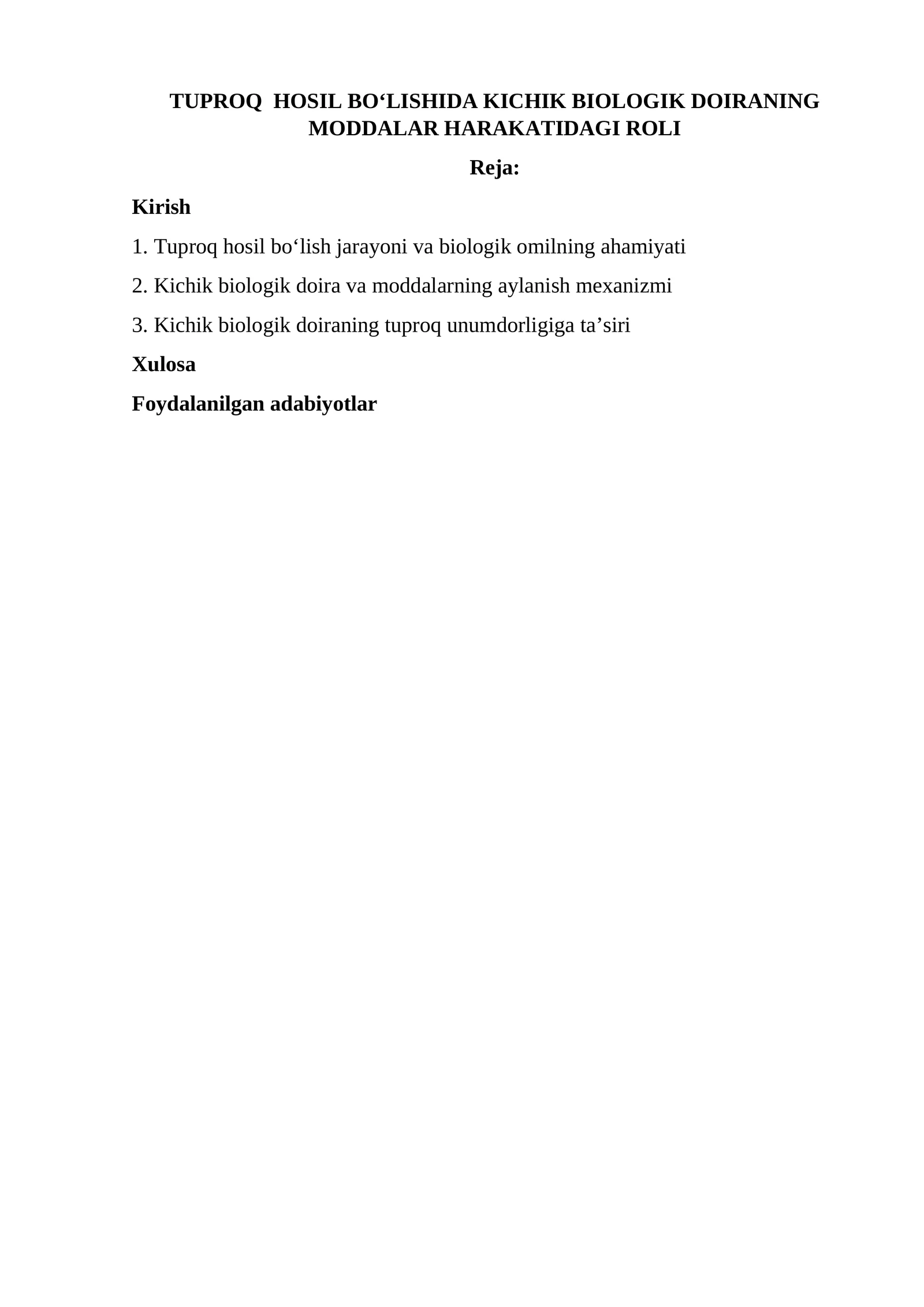KICHIK BIOLOGIK DOIRANING MODDALAR HARAKATIDAGI ROLI 1