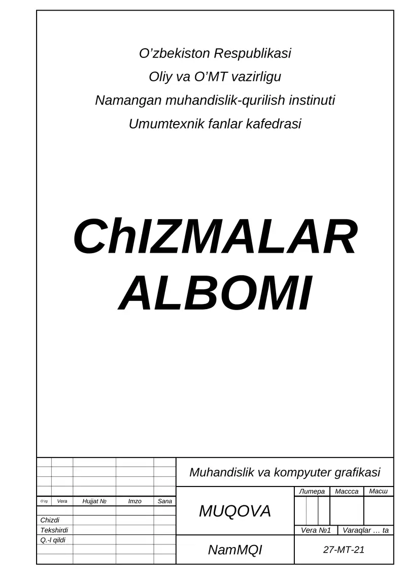 ChIZMALAR ALBOMI 1