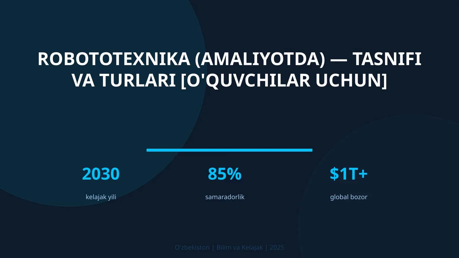 Robototexnika (amaliyotda) — tasnifi va turlari [o'quvchilar uchun] 1