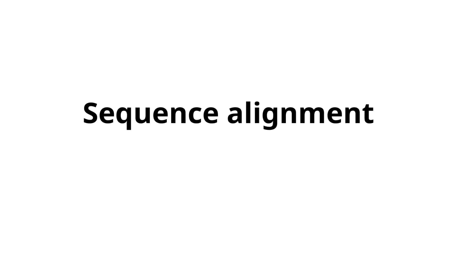 Needleman–Wunsch alignment algorithm 1