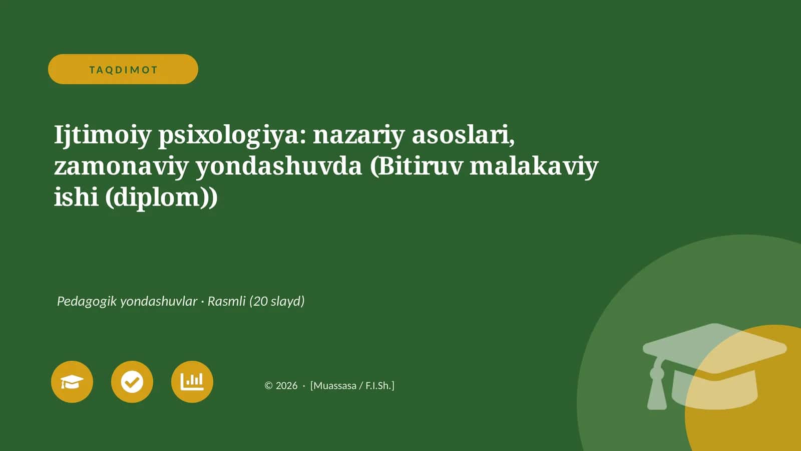 Ijtimoiy psixologiya: nazariy asoslari, zamonaviy yondashuvda (Bitiruv malakaviy ishi (diplom)) 1