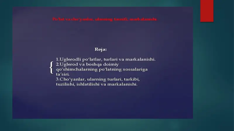 Po'lat tarkibi 1