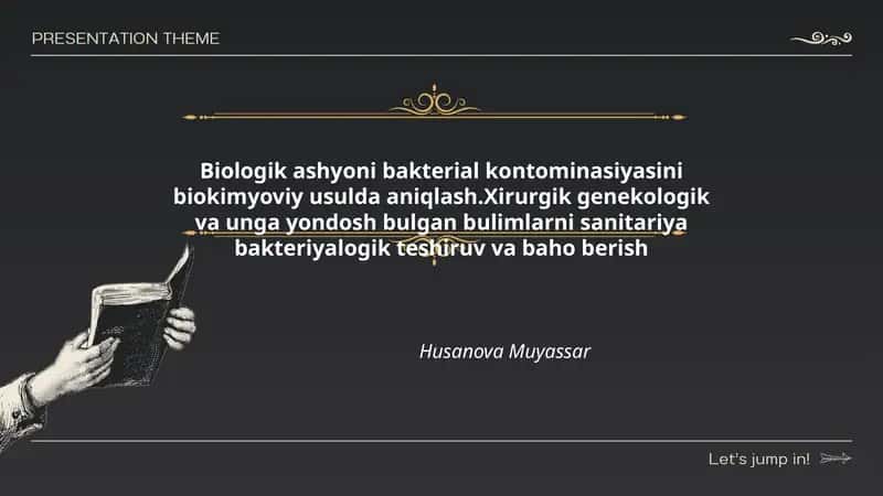 Biologik ashyoni bakterial kontominasiyasini biokimyoviy usulda aniqlash 1