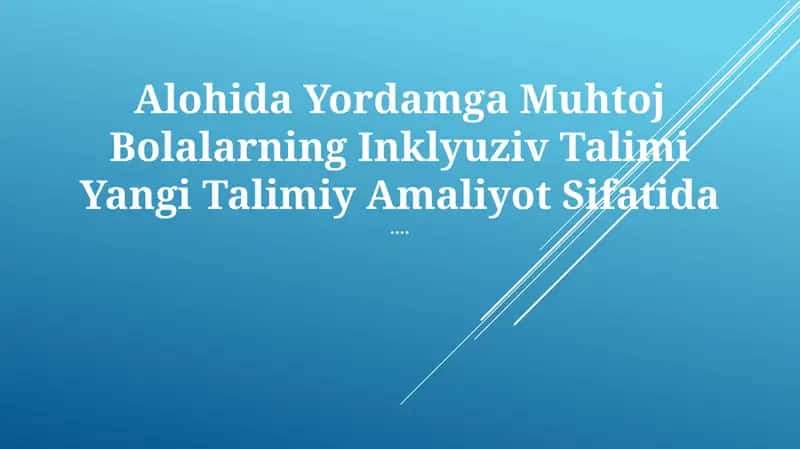 Inklyuziv Talim 1