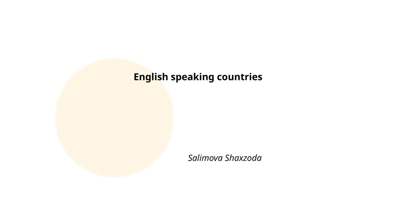 English speaking countries 1
