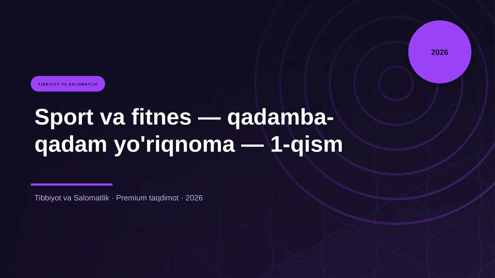 Sport va fitnes - qadamba-qadam yo'riqnoma - 1-qism 1