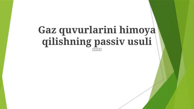 Passiv himoya mexanizmlari 1