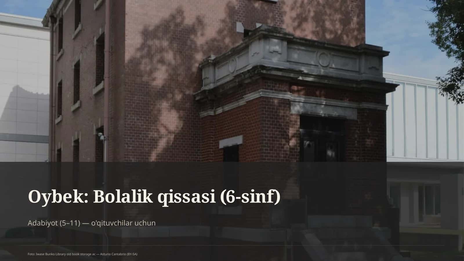 Oybek: Bolalik qissasi (6-sinf) 1