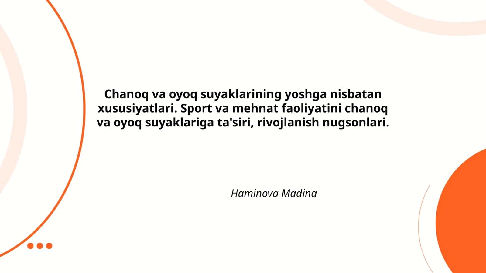 Chanoq va oyoq suyaklarining yoshga nisbatan xususiyatlari 1