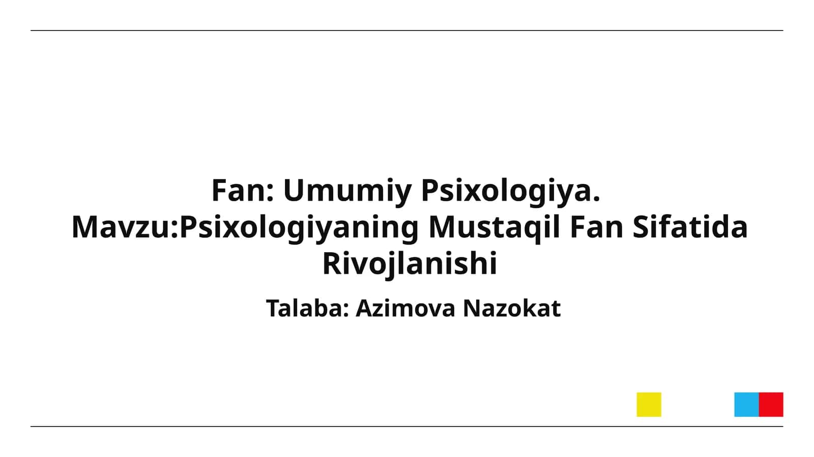 Psixologiyaning Mustaqil Fan Sifatida Rivojlanishi 1