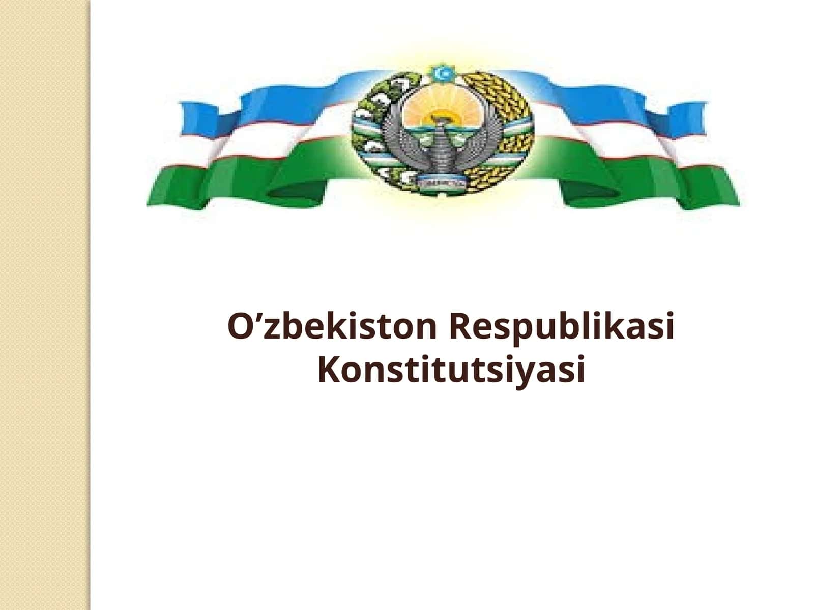 O’zbekiston Respublikasi Konstitutsiyasi 1