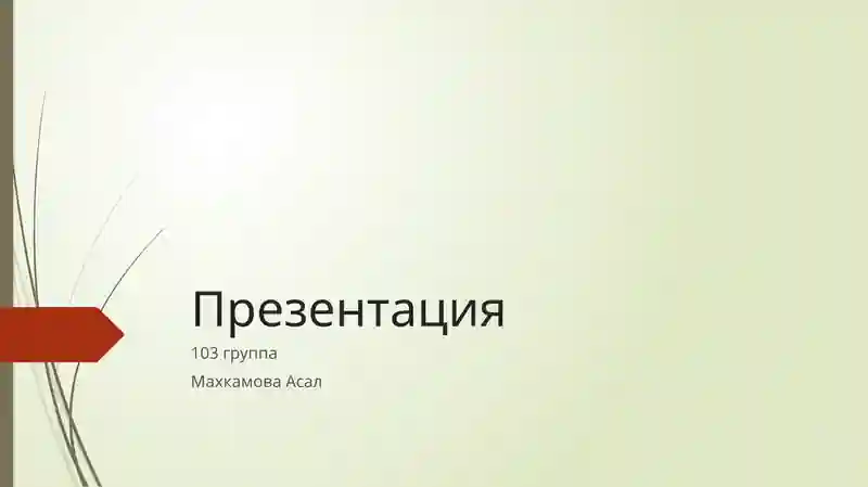 Презентация