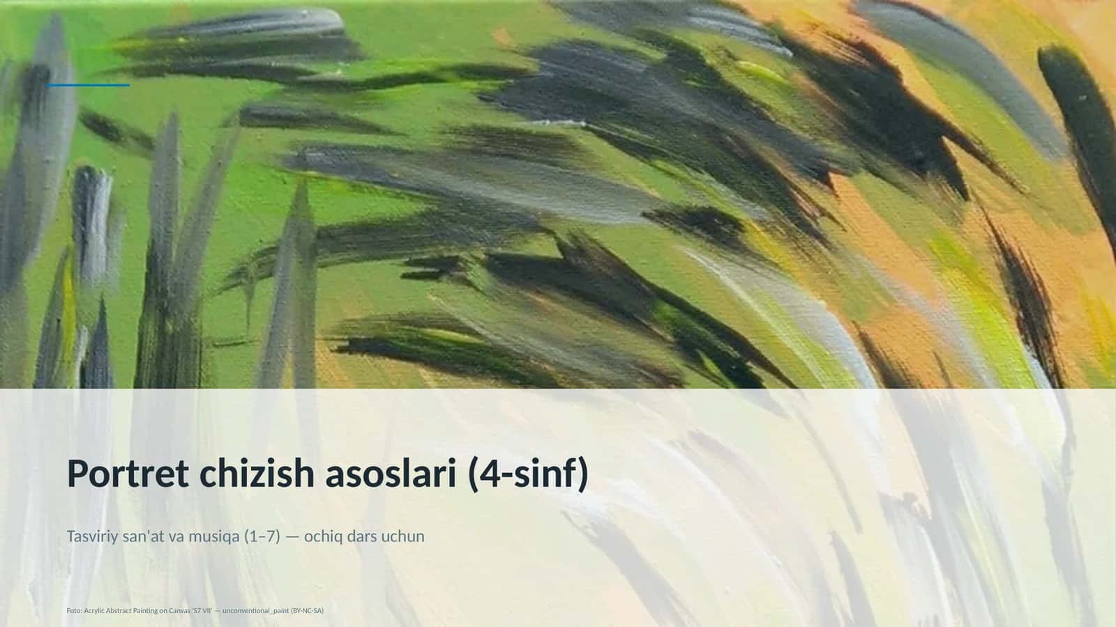 Portret chizish asoslari (4-sinf) 1