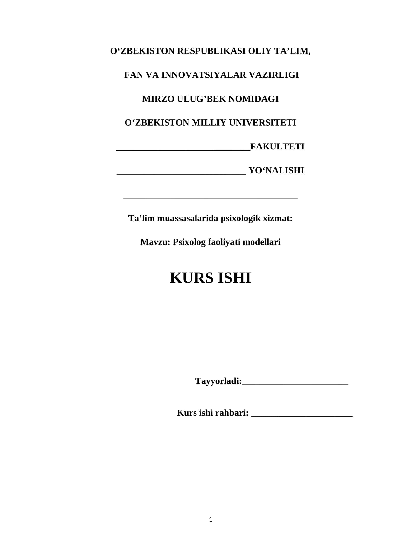 Psixolog faoliyati modellari 1