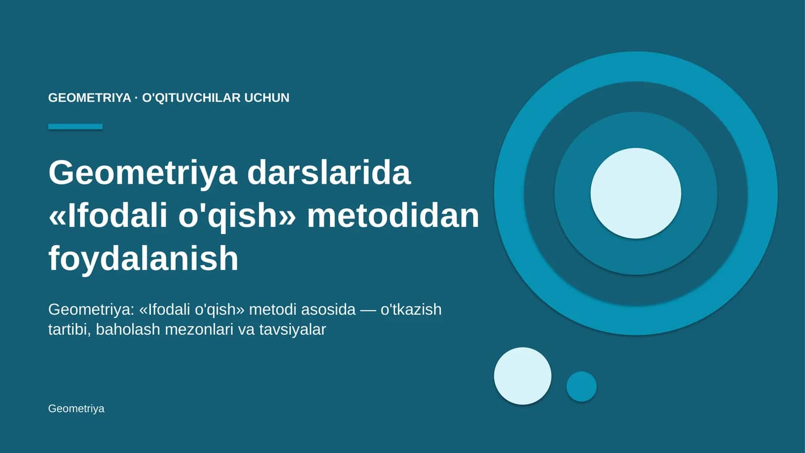 geometriya darslarida ifodali o'qish metodidan foydalanish 5221 1