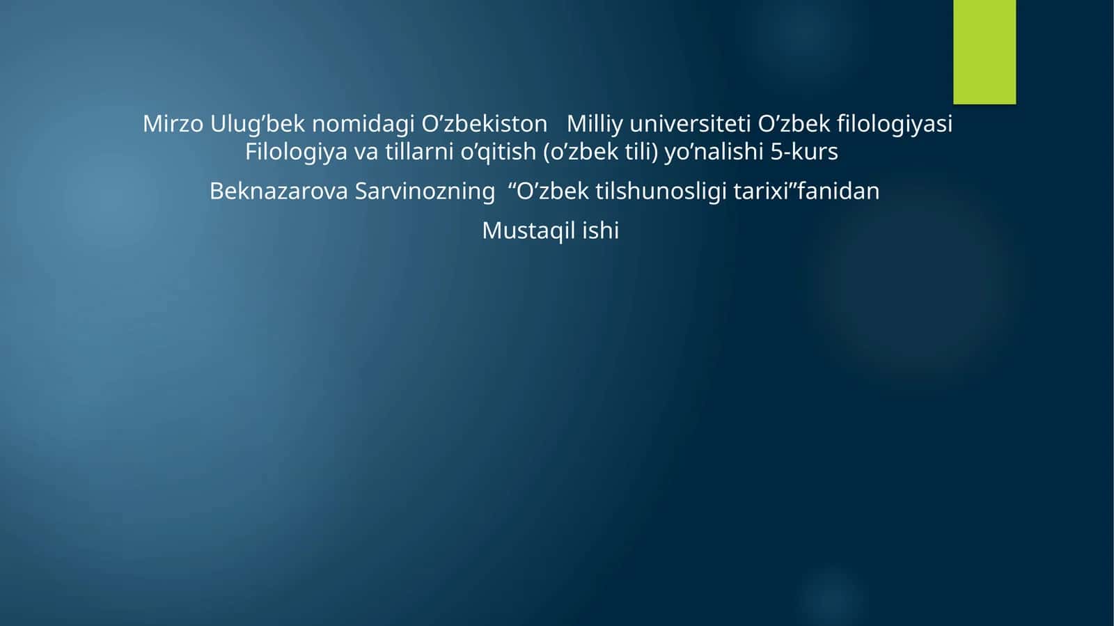 O’zbek Filologiyasi Mustaqlik Davridagi O’zbek Tilshunosligi 1