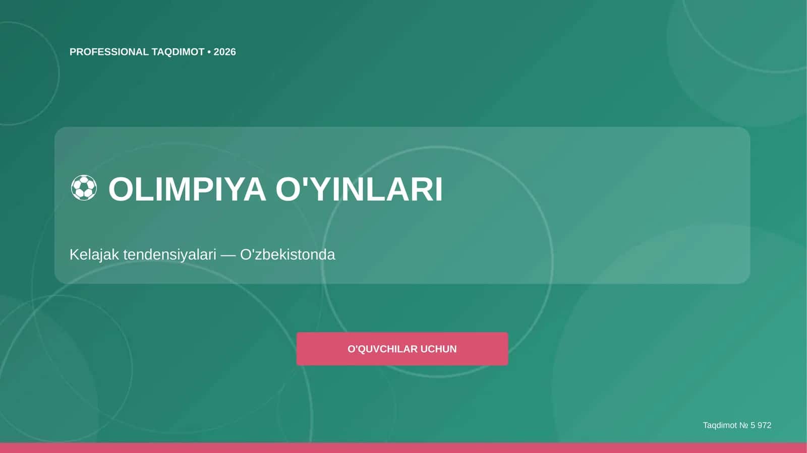 Olimpiya o'yinlari: kelajak tendensiyalari 1
