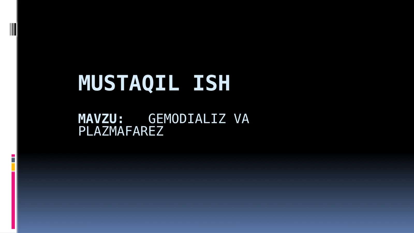 Gemodializ va plazmafarez 1
