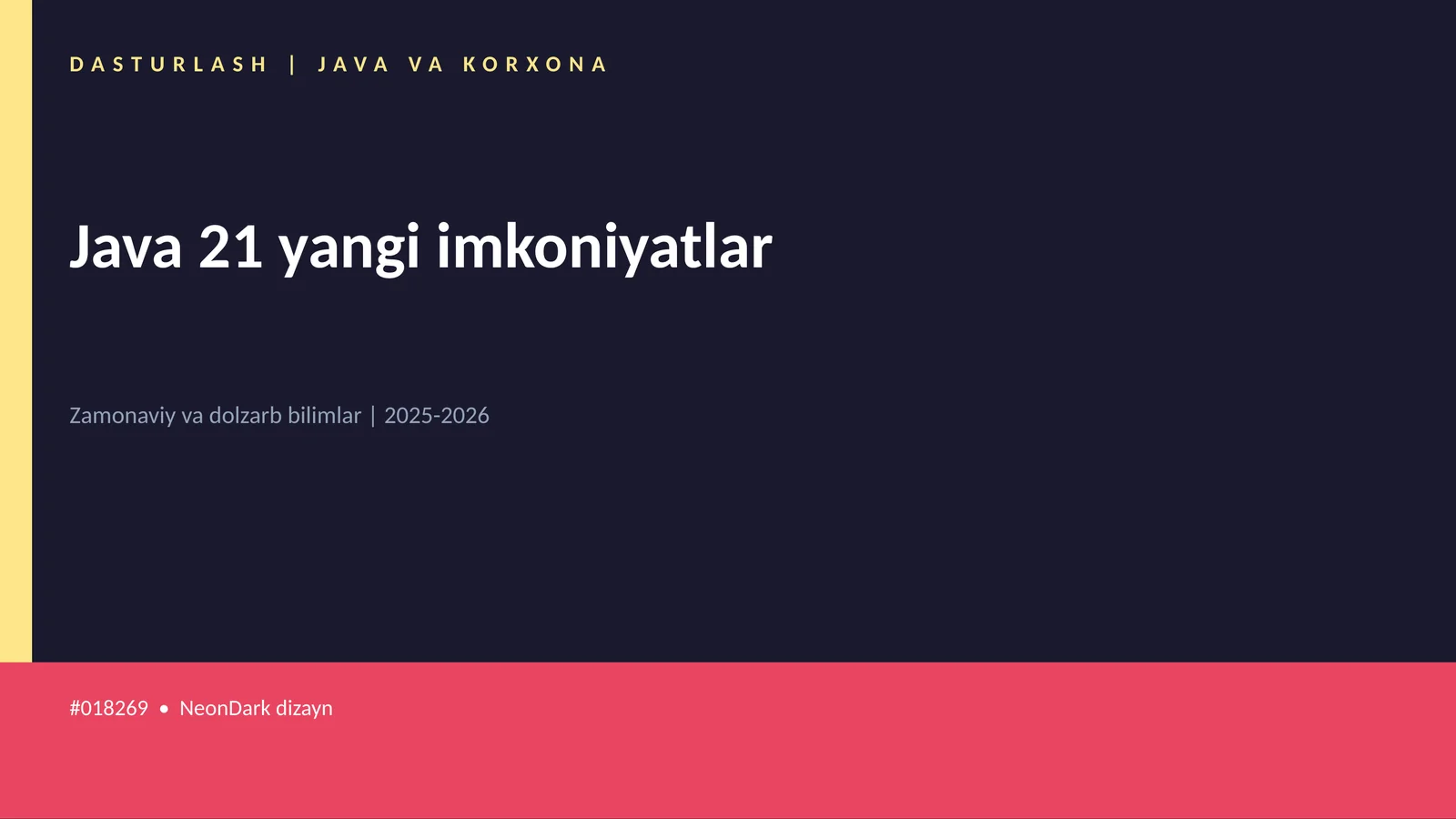 Java 21 yangi imkoniyatlar 1