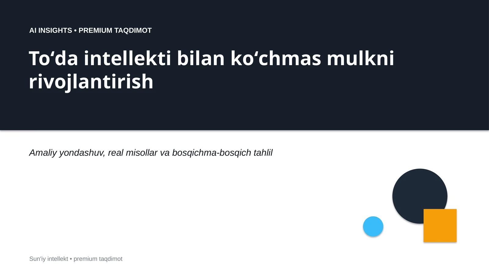 AI INSIGHTS • PREMIUM TAQDIMOT 1