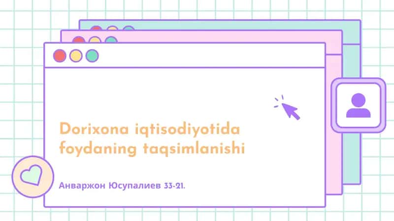 Dorixona iqtisodiyotida foydaning taqsimlanishi 1