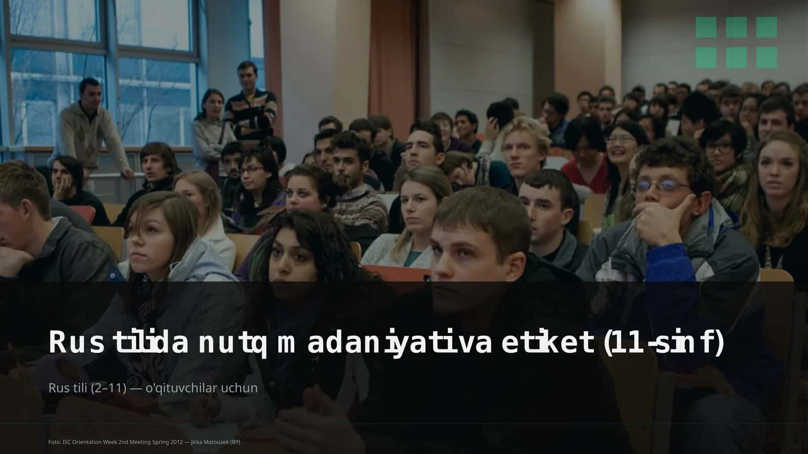 Rus tilida nutq madaniyati va etiket (11-sinf) 1